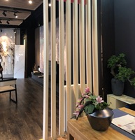 Melinco Decoración Interior Madera Grano WPC Tubo Cuadrado Columna, Partición Pared y Techo Tubos de Madera para Diseño del Hogar
