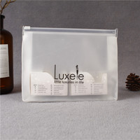 Emballage de vêtements en PVC transparent pochette de sac à fermeture éclair en plastique maquillage cosmétique sacs à glissière à fermeture éclair logo personnalisé avec fermeture éclair