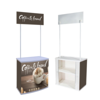 Tables promotionnelles légères en plastique personnalisables pour l'affichage publicitaire en intérieur et en extérieur
