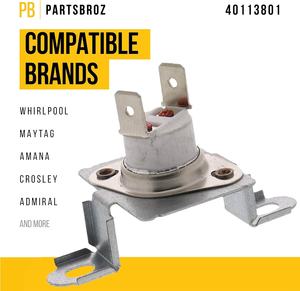 Fusible térmico PartsBroz WP40113801 reemplazo para <span class=keywords><strong>Whirlpool</strong></span> Amana Maytag Speed Queen Crosley secador AP6009129 eléctrico Compatible - Product Image 5