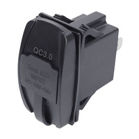 Chargeur de voiture transfrontalier le plus vendu, style Rocker, QC30, double USB, en matériau PC, avec ouverture pour la modification de la charge de téléphone en voiture