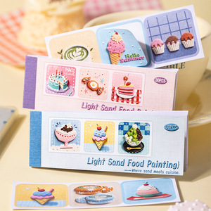 30 Stickers Per Pack Light <b>Sand</b> <b>Art</b> Series 3D Textured Die-Cut Sticker Book Long Strips for Planner Backgrounds - Product Image 1