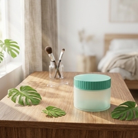 Pot vide en plastique rond de 200g (7oz) pour cosmétiques, beurre corporel, gommage, crème visage, avec pince à épiler