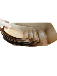 Bandeja de Papel Kraft Desechable de Grado Alimenticio para Comida Rápida, Cajas para Papas Fritas, Aperitivos, Ensaladas, Galletas, para Llevar, a Prueba de Fugas - Product Image 3