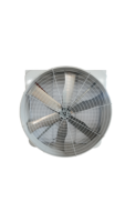 Ventilateur d'extraction à persiennes de 55 pouces avec 6 pales en fibre de verre et volet en treillis métallique pour la ventilation des bâtiments d'élevage