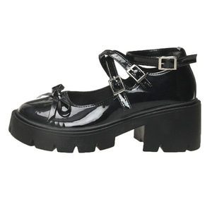 รองเท้าส้นสูงสไตล์ยุโรปอเมริกันแบบใหม่สำหรับฤดูใบไม้ผลิ ส้นหนาแบบตื้น รองเท้าพื้นหนา เหมาะสำหรับใส่คู่กับกระโปรง ขายส่งสำหรับผู้หญิง - Product Image 6