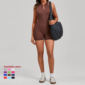 Pantaloni Sportivi da Yoga Aderenti Senza Cuciture con Zip per <span class=keywords><strong>Donna</strong></span>, Effetto Push-Up, Asciugatura Rapida, <span class=keywords><strong>Tuta</strong></span> Fitness Plissettata - Product Image 4