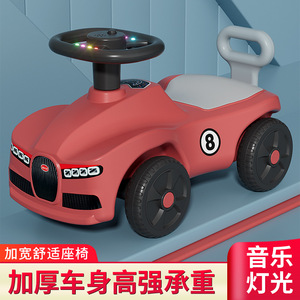 Patinete para niños - Coche de juguete de 4 ruedas para bebés de 1 a 3 años, antivuelco, con música y luces, coche pequeño para mantener el equilibrio, deslizante - Product Image 4