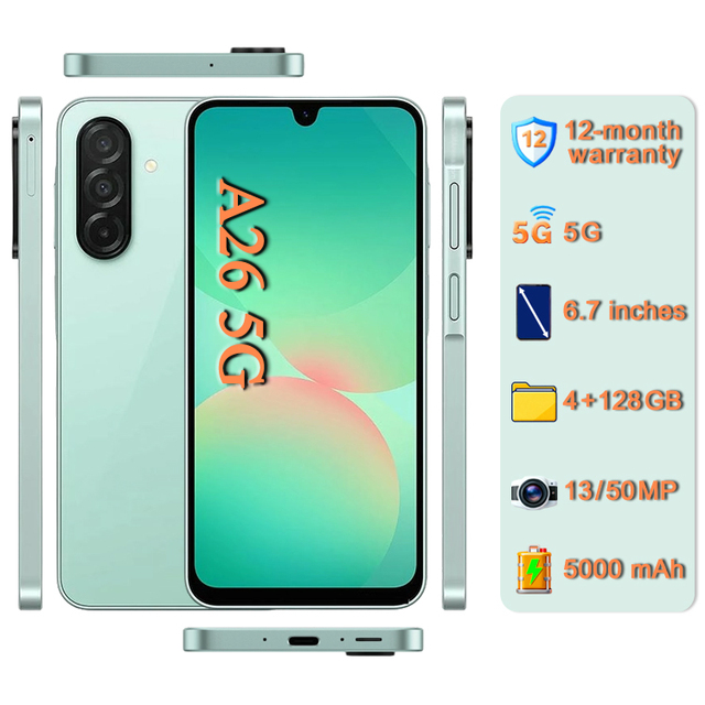 Hot Selling Original Mobile Phones A26 128GB [50MP Camera] Unlocked Global Version 5G Smartphone A+ Quality