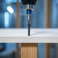 Vis autoperceuses en acier au carbone métrique à finition noire pour cloisons sèches, à faible MOQ, haute résistance, avec capuchon de 10 mm, pour bois et plâtre