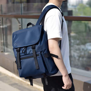 Custom Large Capacity Leisure Vitality <b>Backpack</b> With Bag Cover <b>Black</b> Gray Blue for Outdoor Travel Hiking and Laptop Use - Product Image 4