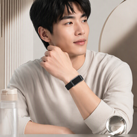 Bracelet intelligent en nylon noir avec charge magnétique pour suivi de la forme physique, unisexe