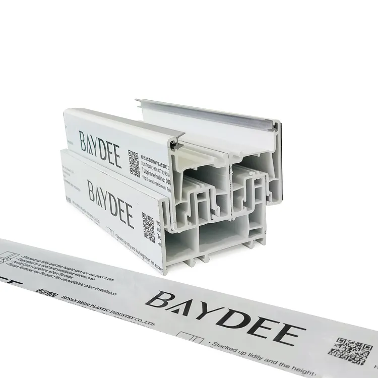 BAYDEE profils upvc pour portes fenêtres de beidi société profils en plastique upvc trois pistes en plastique porte coulissante profil de fenêtre