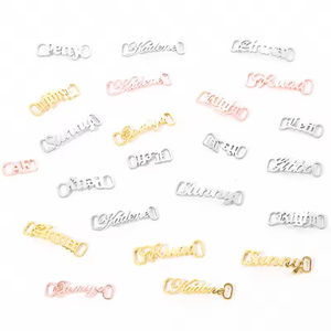 Broches personnalisées en acier inoxydable plaqué or 18 carats pour dropshipping, boucles de lacets de chaussures de sport unisexe avec nom personnalisé pour fêtes - Product Image 5