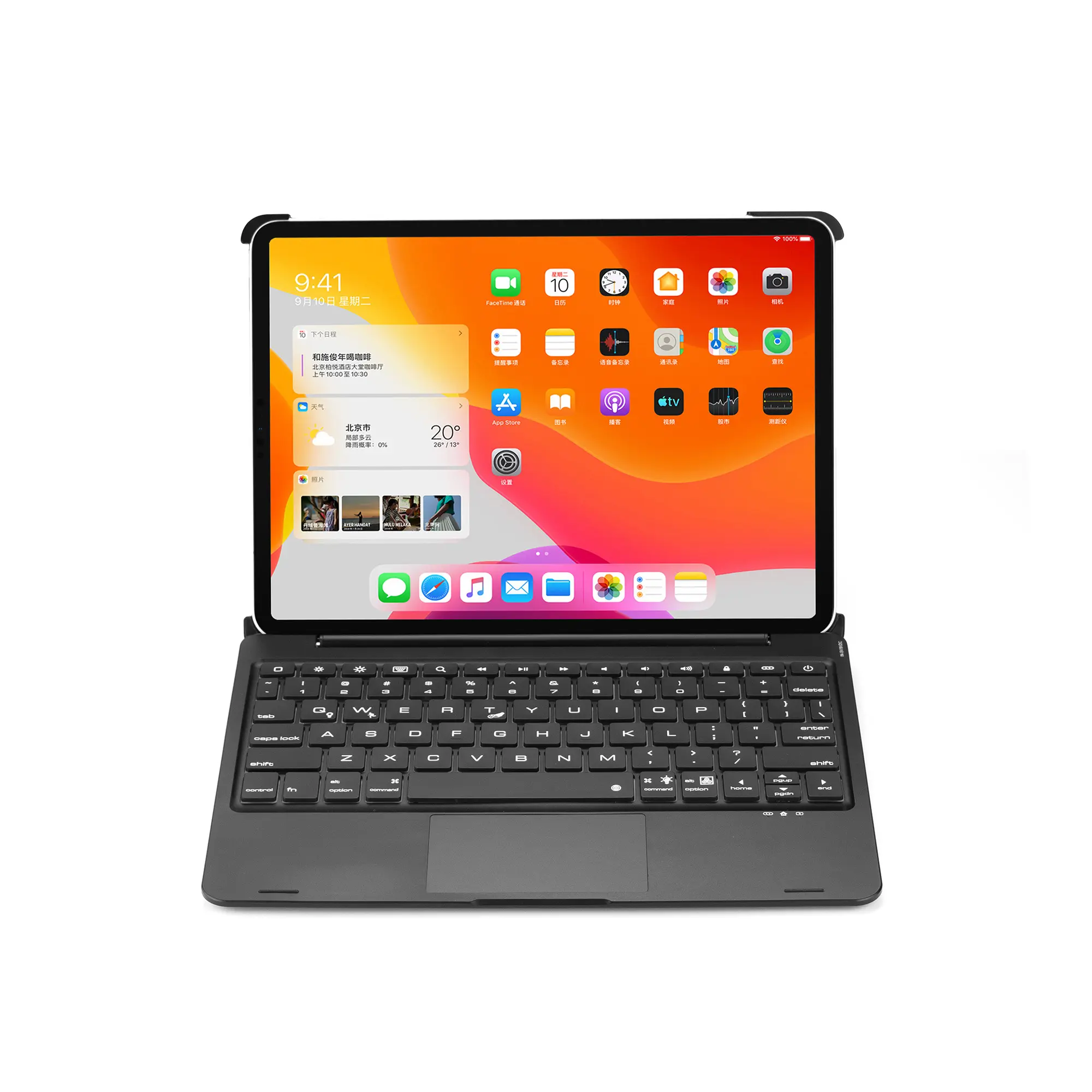 Factory price BT 5.1 wireless keyboard case with touchpad for 11 inch iPad Pro