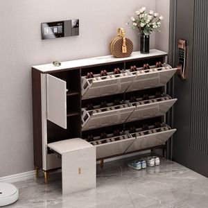 大きな北欧リビングルーム靴ラック入り口廊下キャビネット大容量パーティション収納チップ靴キャビネットモダン - Product Image 3