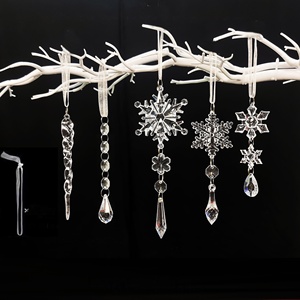 Decoraciones Colgantes para Árbol de Navidad, Copos de Nieve Acrílicos, Adornos de Carámbanos, Decoración Colgante para Fiestas de Invierno, Navidad y Vacaciones - Product Image 5
