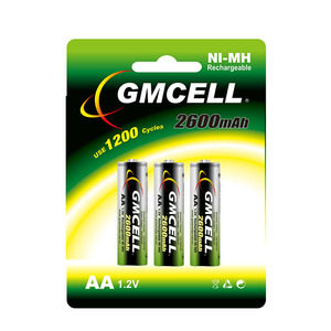 Lang anhaltende hohe kapazität 2600mah nimh aa batterie 1,2 V nimh aa akku - Product Image 3
