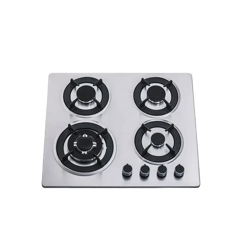 Supplier wholesale custom home use gas stove recessed cast iron 4 burner gas hob 6mm gas hob