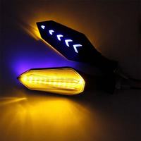 Universal ámbar azul 12V DRL que fluye intermitente dinámico secuencial motocicleta Led señales de giro luz Luces Para Moto