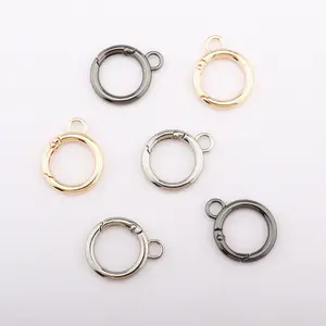 Fashion custom Die-casting zinc alloy d-ring buckle for leather bags 25mm rainbow brass zinc alloy metal d ring for tote handbag