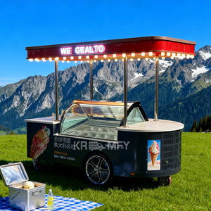 Carrito Móvil con Congelador para Exhibición de Helados en la Calle, con Diseño de Flor - Product Image 2