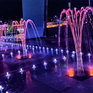 Fuente de Agua Interactiva Comercial para Pisos Secos, Control DMX512, LED RGB Digital, Jets Crown, Fuente de Agua para Plazas Públicas - Product Image 1