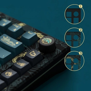 <span class=keywords><strong>Akko</strong></span> MOD007V3 HE Year of Dragon RGB retroiluminado 75% Teclado mecánico Crema Amarillo Interruptor magnético Teclados de juegos de computadora con cable - Product Image 3