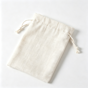 Bolsa de Almacenamiento con Cordón de Cierre, de Lona de Algodón Reciclable, Portátil, a Prueba de Polvo - Product Image 4