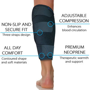 Có thể điều chỉnh <span class=keywords><strong>Neoprene</strong></span> bê <span class=keywords><strong>Shin</strong></span> hỗ trợ cú đúp cho Unisex - Product Image 3