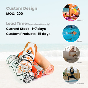 Serviette de bain en microfibre pour adulte, épaisse, surdimensionnée, écologique, pour la maison et la plage, cadeau, douce, absorbante, avec sac à cordon tissé, séchage rapide - Product Image 6