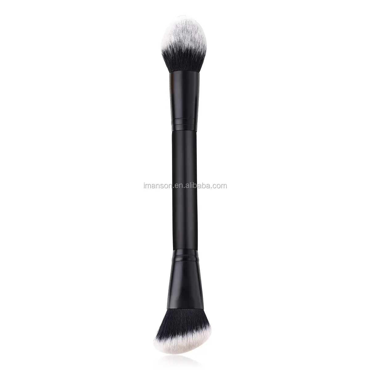 Private Label Stylish Powder Blusher Brush Black Color Double Head Single Makeup Brush