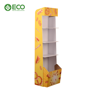 Tùy chỉnh siêu thị Xách Tay <span class=keywords><strong>POS</strong></span> giấy thực phẩm cho xoay thân thiện với môi tông ngọt ngào <span class=keywords><strong>Snack</strong></span> sàn hiển thị đứng cho khoai tây chiên - Product Image 1