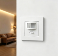 Détecteur infrarouge PIR encastré 160 220-240V Max 800W Incandescent 400W Économie d'énergie Intérieur Lux et temps réglables