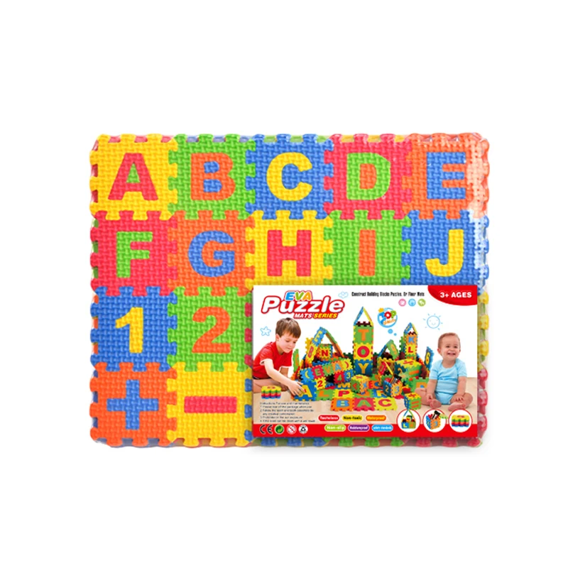 QSベビーEVAフォームソフトキッズプレイABCマットパズルフロアインター