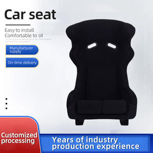 Asiento de carreras al por mayor de fábrica MingAo, asiento deportivo de terciopelo con respaldo de fibra de vidrio, doble perilla, asientos de <span class=keywords><strong>coche</strong></span> modificados - Product Image 2