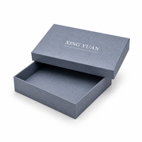 Emballage cadeau en carton rigide en deux parties, laminage mat, gaufrage, logo personnalisé, recyclable, vente en gros