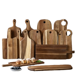 <span class=keywords><strong>Set</strong></span> di <span class=keywords><strong>Taglieri</strong></span> Creativi in Legno di Acacia, Vassoi per Pane e Bistecca in Legno Massiccio - Product Image 1