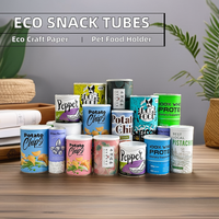 Tubes de canettes en papier de qualité alimentaire personnalisables pour collations aux noix Boîte cylindrique de thé aux fruits secs Emballage d'arachide pour artisanat et jouets