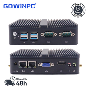 คอมพิวเตอร์อุตสาหกรรมไร้พัดลมพร้อมอินเทล เซเลรอน J4125 ดูอัล กิกะบิต แลน ตัวเครื่องอะลูมิเนียมสำหรับระบบอัตโนมัติในโรงงาน - Product Image 5