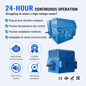 Motor de CA trifásico de rotor bobinado de alto voltaje YKK5601-2 600KW 1120KW 1600 10kV/6kV 2980rpm - Product Image 2