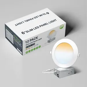 12 Pack Ultra-Thin LED Recessed Lighting 4 inch 6 Inch 5CCT dimmable downlight slim led recessed ceiling light for US CA market
