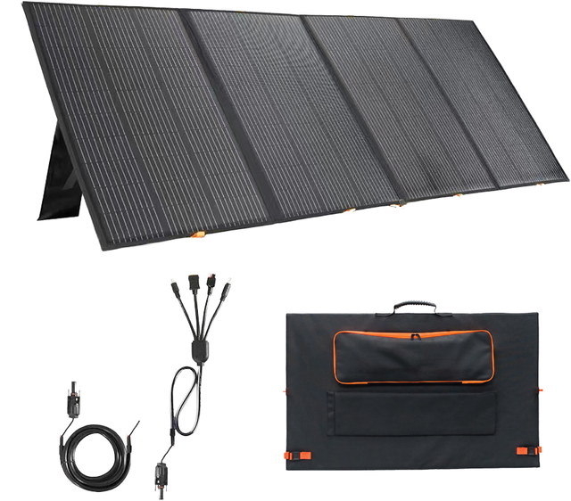 400 Watts 4 Plate ETFE Folding Solar Panel with 23.5% Photoelectric Efficiency Supports OEM/ODM Various Connectors Attached
