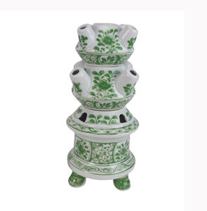<span class=keywords><strong>Vase</strong></span> pyramide <span class=keywords><strong>tulipe</strong></span> en porcelaine verte et blanche antique en forme de pagode <span class=keywords><strong>Vase</strong></span> à fleurs en céramique pour la décoration intérieure - Product Image 3