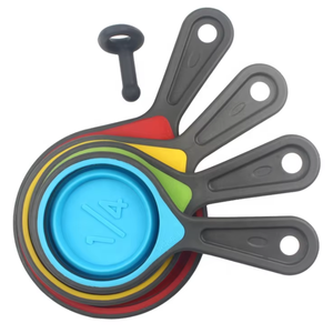 Juego <span class=keywords><strong>de</strong></span> taza <span class=keywords><strong>y</strong></span> cuchara <span class=keywords><strong>de</strong></span> medición <span class=keywords><strong>de</strong></span> silicona <span class=keywords><strong>de</strong></span> grado alimenticio portátil <span class=keywords><strong>de</strong></span> gran oferta Diseño ecológico plegable - Product Image 5