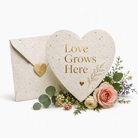 Plantbare Valentijnskaarten van zaadpapier, liefdeskaarten met enveloppen, gepersonaliseerde naam, milieuvriendelijke cadeauverpakking