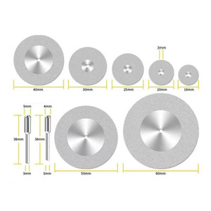 Diamond Glass Cutting Disc Adhesive Backed Carbide 9 Pcs In Blue <b>Bag</b> For Tile Grinding Polishing - Product Image 2