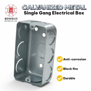 Caja de Conexiones Metálica Galvanizada Ignífuga de Una Sola Unidad para Cableado Eléctrico Confiable y Protección de Componentes - Product Image 2