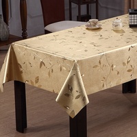 Nappe de table personnalisable en PVC métallisé de luxe RNPT, avec support tissé, imprimé floral, résistante à l'huile et imperméable