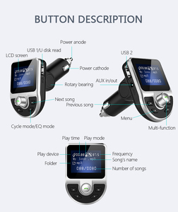 Cargador de Coche Doble USB BT39, Reproductor <span class=keywords><strong>MP3</strong></span> para Coche, Transmisor FM Bluetooth - Product Image 4